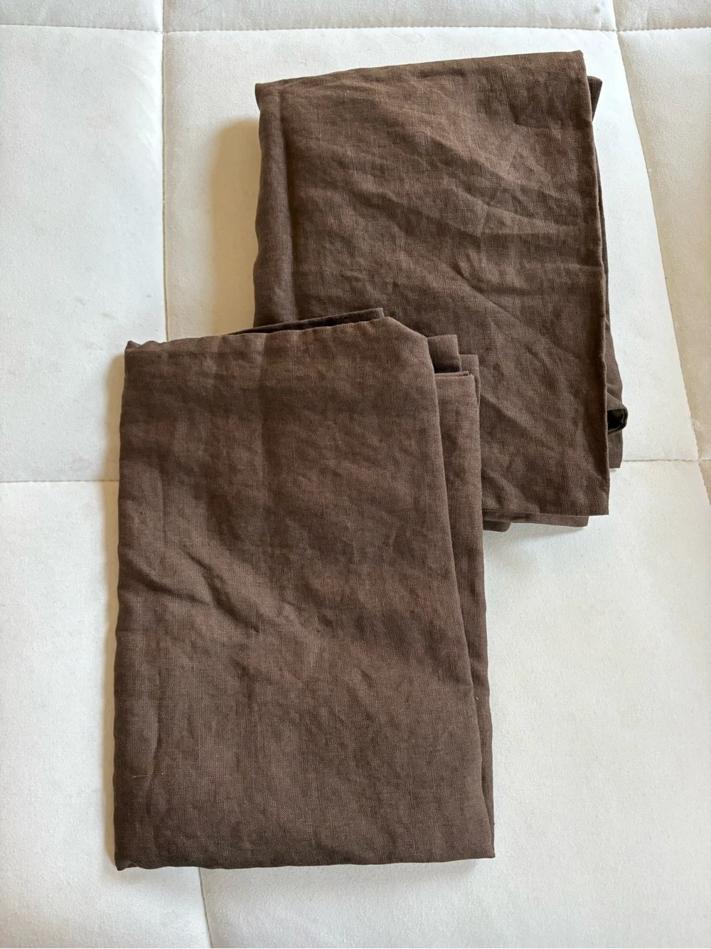 Quince European Linen Sham Set - Queen, Espresso